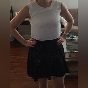 Karen Millen Cream and Black Top - worn once!